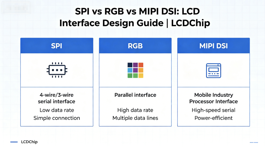 SPI vs RGB vs MIPI DSI: LCD Interface Design Guide | LCDChip