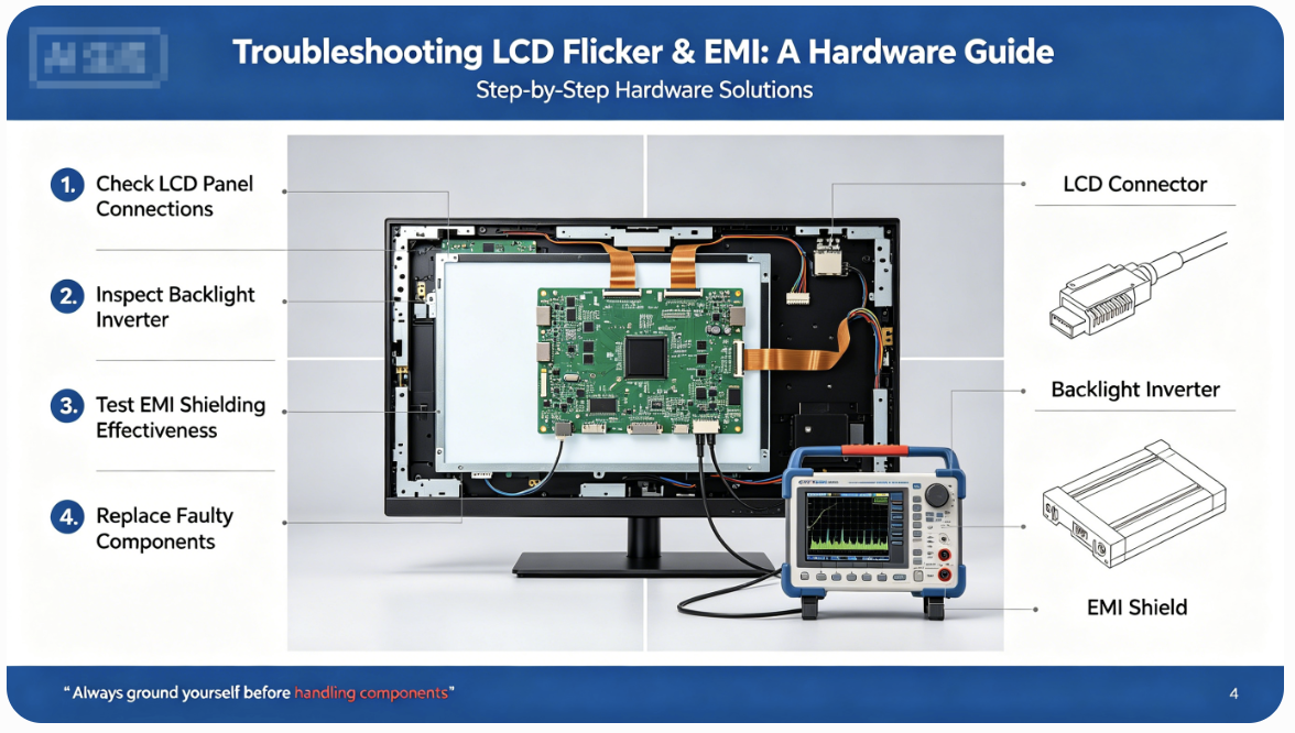 Troubleshooting LCD Flicker & EMI: A Hardware Guide | LCDChip