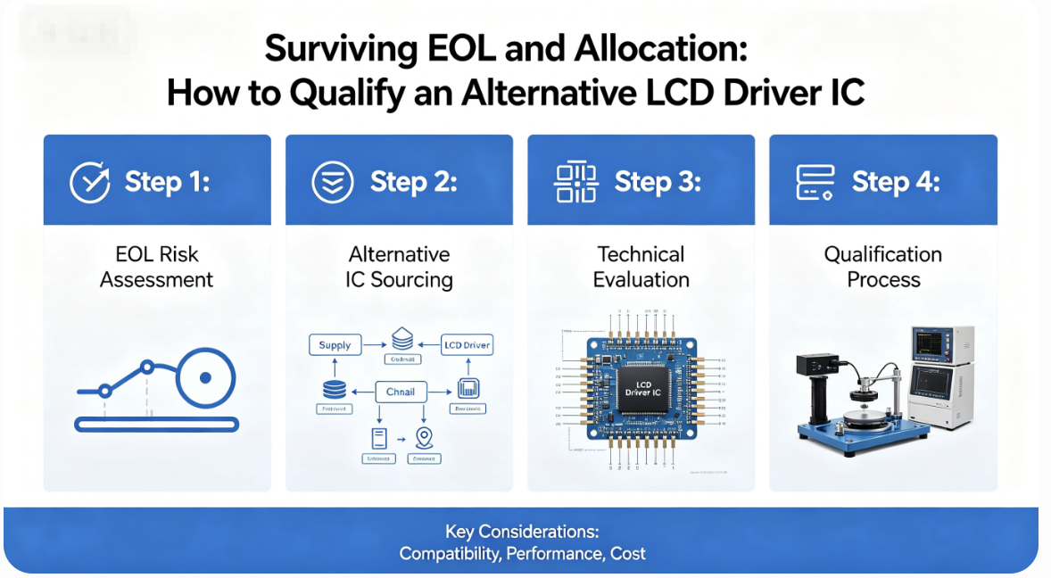 Surviving EOL and Allocation: How to Qualify an Alternative LCD Driver IC