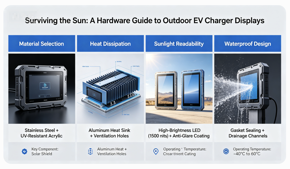 Surviving the Sun: A Hardware Guide to Outdoor EV Charger Displays