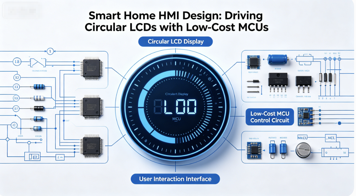Smart Home HMI Design: Driving Circular LCDs with Low-Cost MCUs