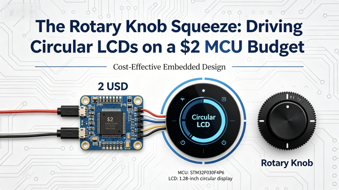 The Rotary Knob Squeeze: Driving Circular LCDs on a $2 MCU Budget