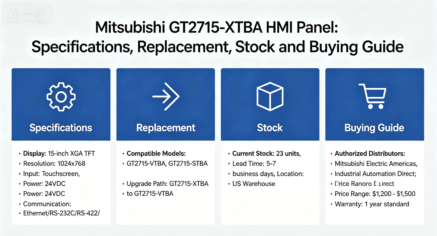 Mitsubishi GT2715-XTBA HMI Panel: Specifications, Replacement, Stock and Buying Guide
