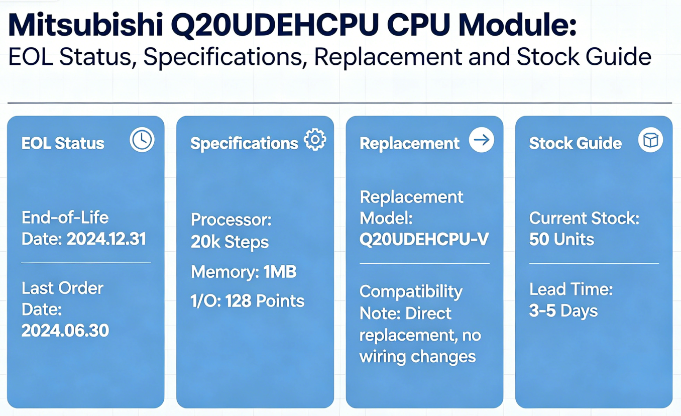 Mitsubishi Q20UDEHCPU CPU Module: EOL, Stock and Replacement Guide