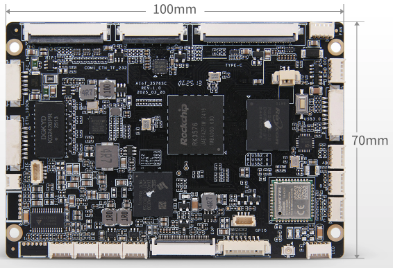 TIoT-3576SC RK3576 Compact AI Edge Controller Board with 6 TOPS NPU
