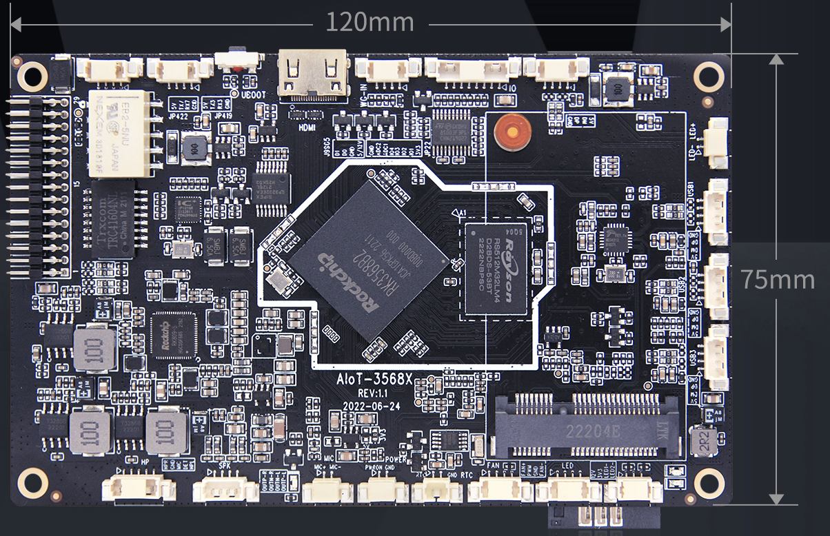 TIoT-3568X RK3568 AI Access Control Terminal Controller Board with 1 TOPS NPU
