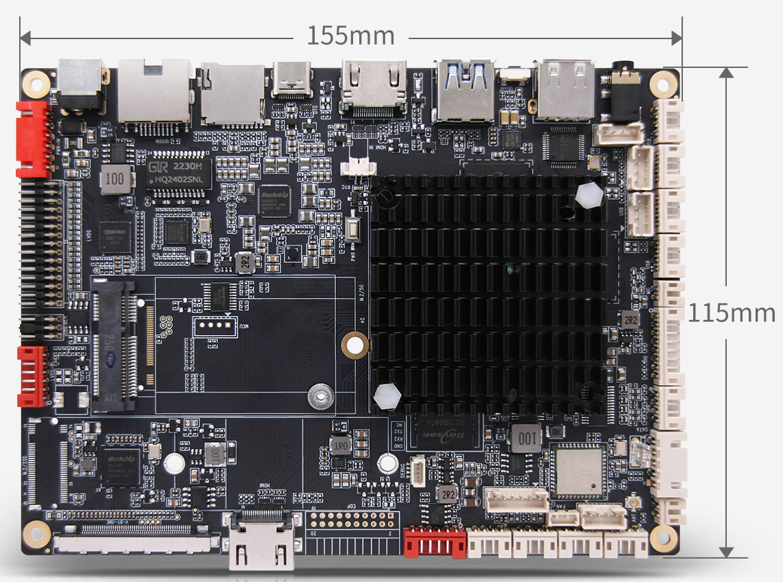 TIoT-3588A RK3588 8K Four-Screen AI Edge Controller Board with 6 TOPS NPU