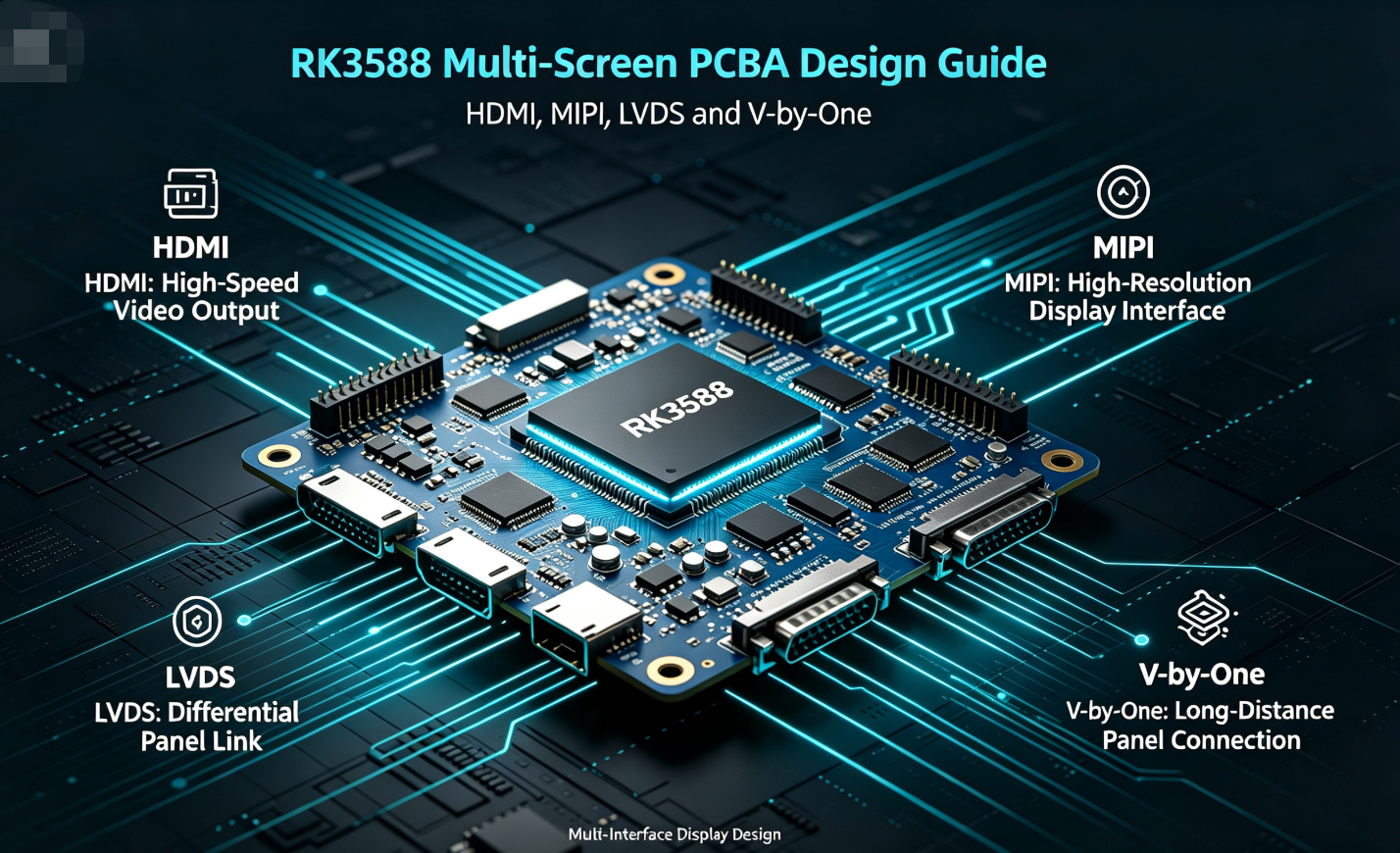 RK3588 Multi-Screen PCBA Design Guide: HDMI, MIPI, LVDS and V-by-One