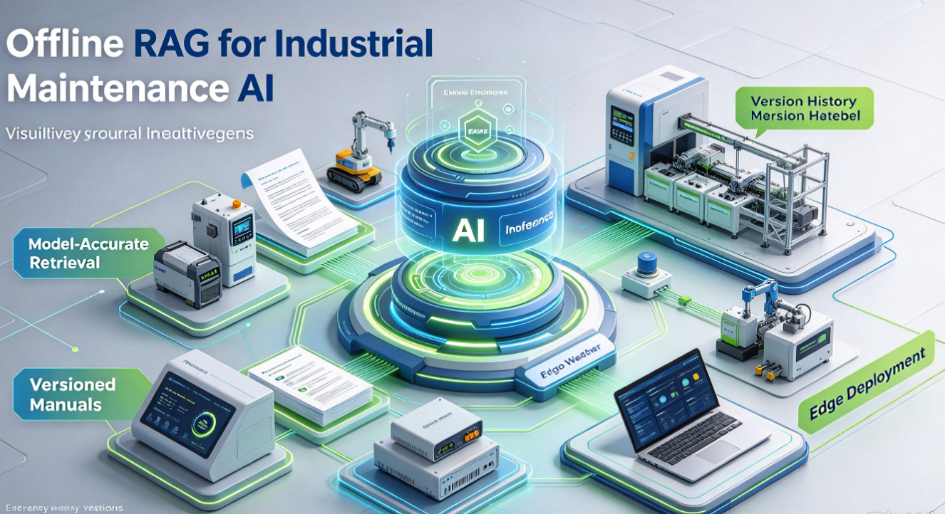 Offline RAG for Industrial Maintenance AI: Model-Accurate Retrieval, Versioned Manuals and Edge Deployment